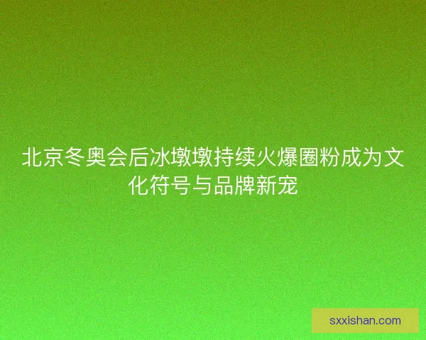 北京冬奥会后冰墩墩持续火爆圈粉成为文化符号与品牌新宠